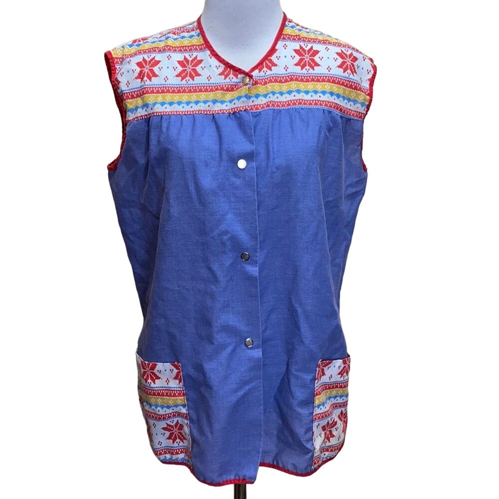 Vintage Retro 60's Smock Apron Vest - Picture 1 of 7